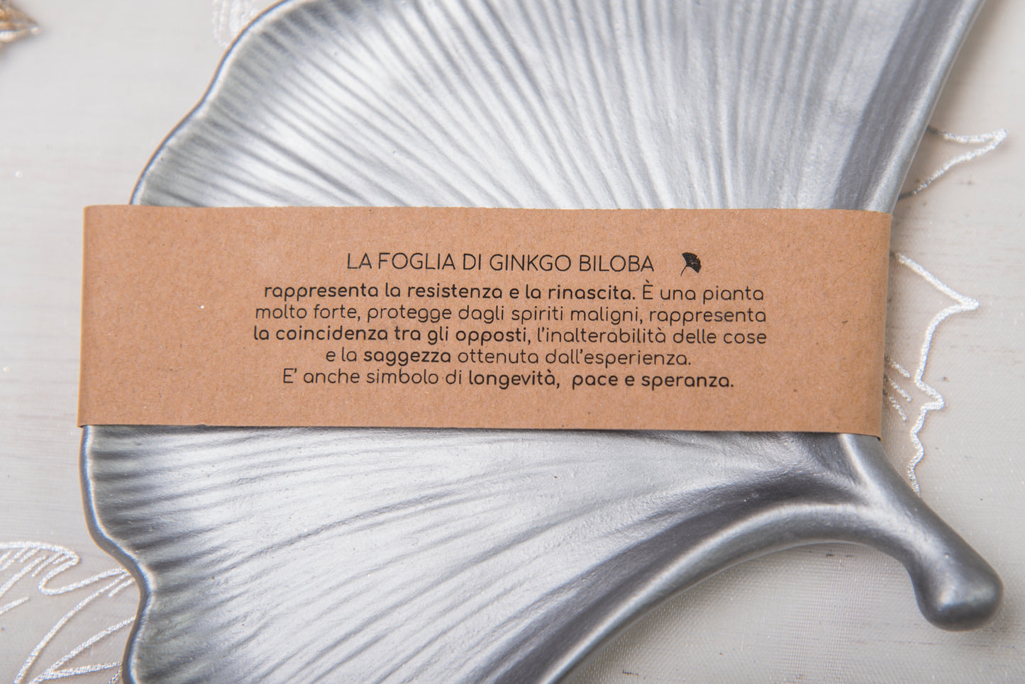 Vassoio FOGLIA DI GINKGO - RAINBOW