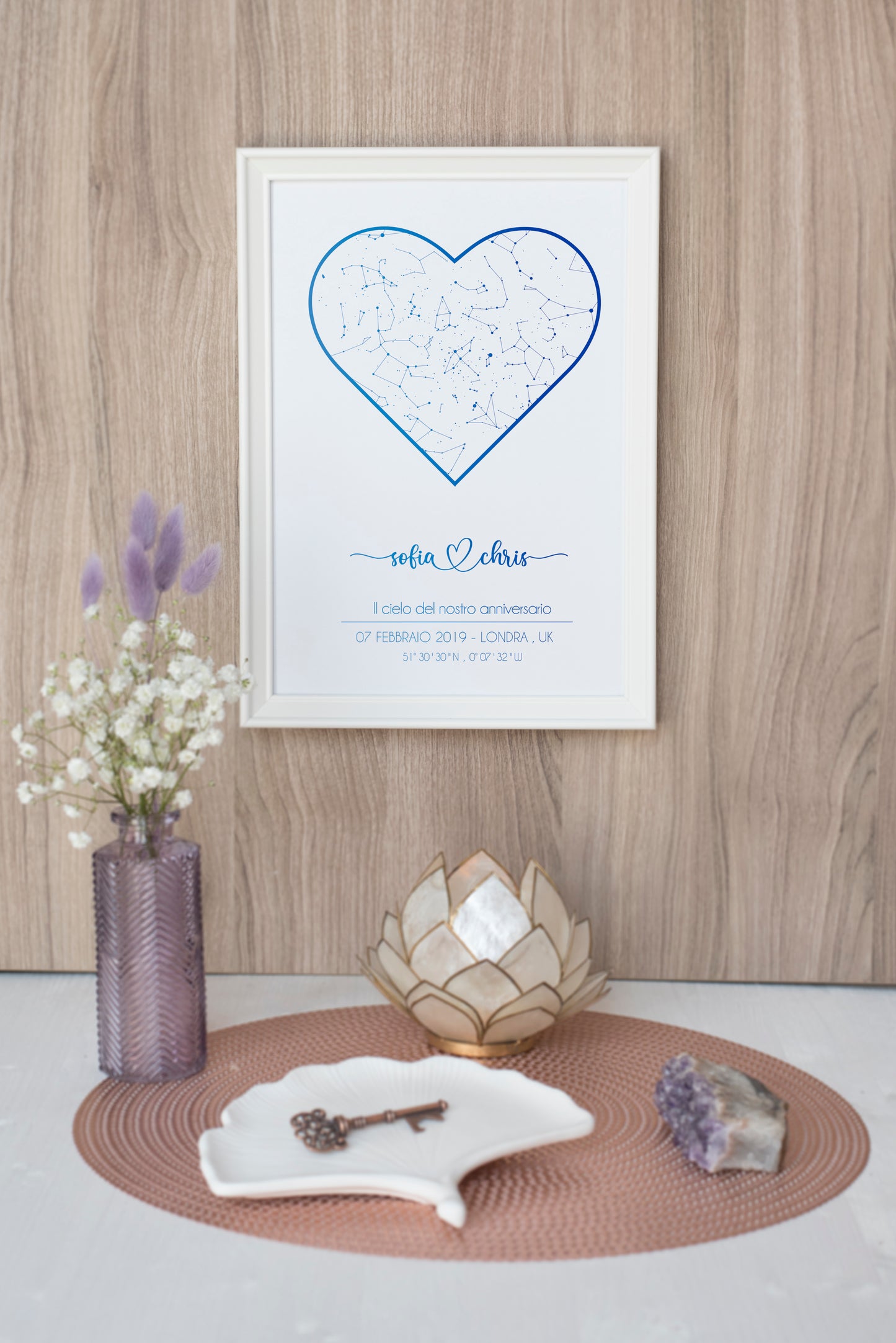 Quadro Mappa Stellare ANNIVERSARIO