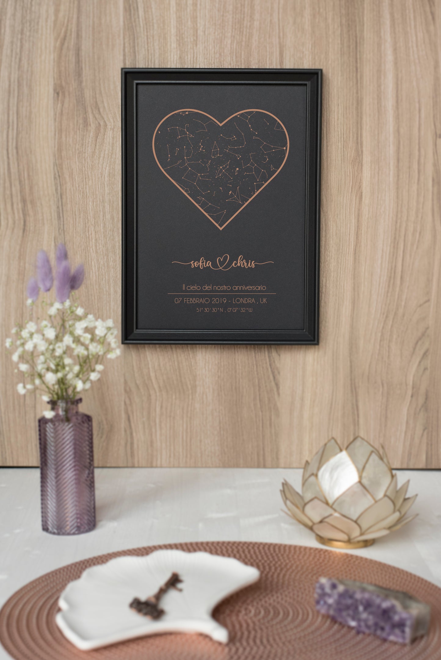 Quadro Mappa Stellare ANNIVERSARIO